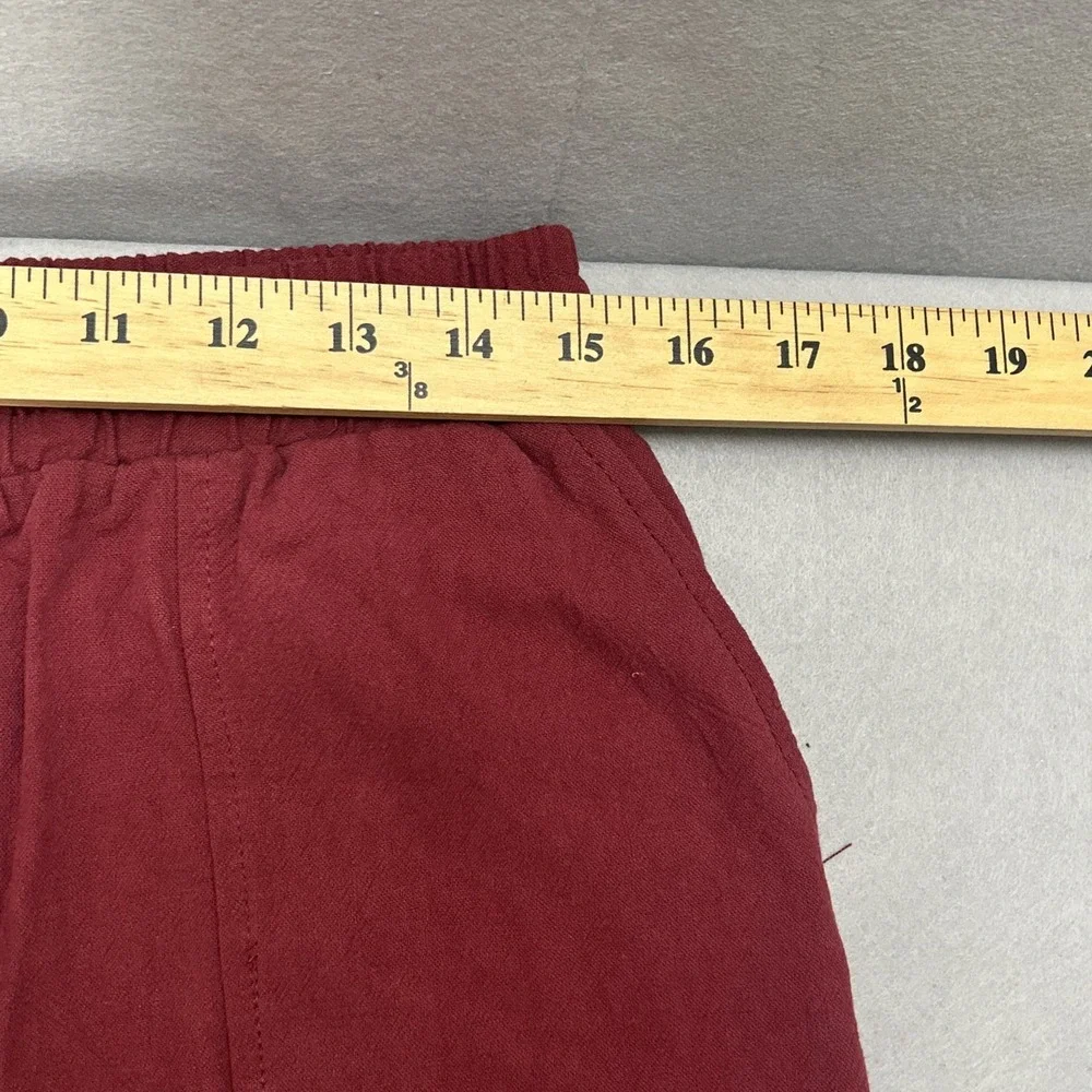 Kidoriman Harem Jogger Pant Burgundy Drop Crotch Mens Size 2XL Streetwear NEW